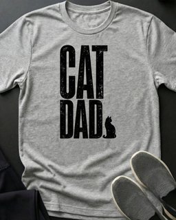 Black Cat Dad Tee Gift For Dad