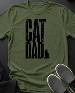 Black Cat Dad Tee Gift For Dad