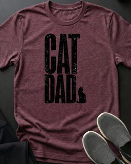 Black Cat Dad Tee Gift For Dad