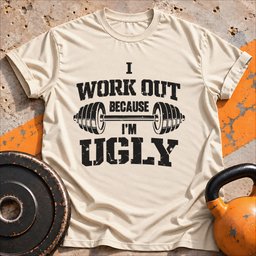 I Work Out Because T Shirt Gift For Fitness Lover