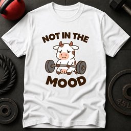 Not In The Mood Cow T Shirt Gift For Fitness Lover