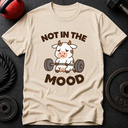 Not In The Mood Cow T Shirt Gift For Fitness Lover