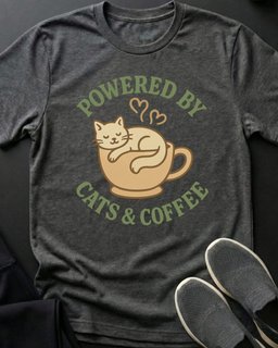Cats And Coffee Tee Gift For Cat Lover