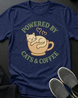 Cats And Coffee Tee Gift For Cat Lover