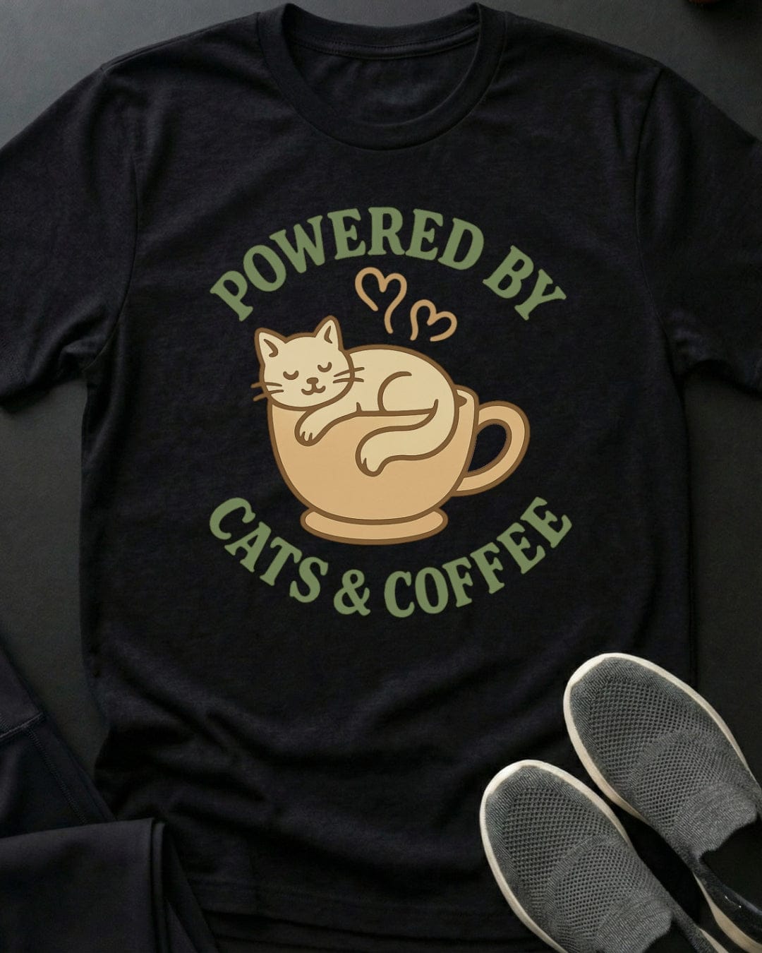 Cats And Coffee Tee Gift For Cat Lover