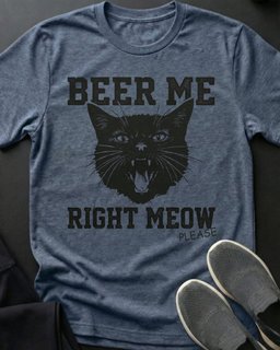 Beer Me Tee Gift For Cat Lover
