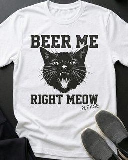 Beer Me Tee Gift For Cat Lover