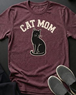 Black Cat Mom Tee Gift For Mom