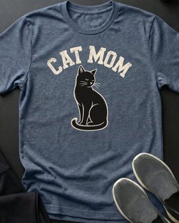 Black Cat Mom Tee Gift For Mom