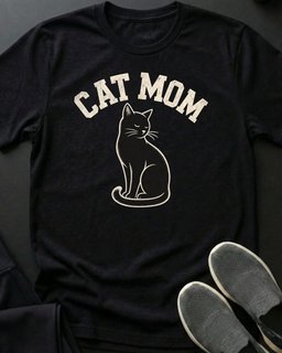 Black Cat Mom Tee Gift For Mom