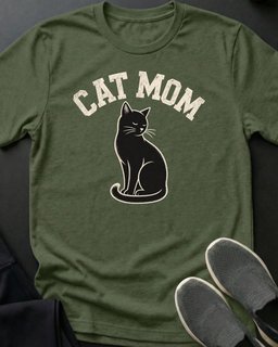 Black Cat Mom Tee Gift For Mom