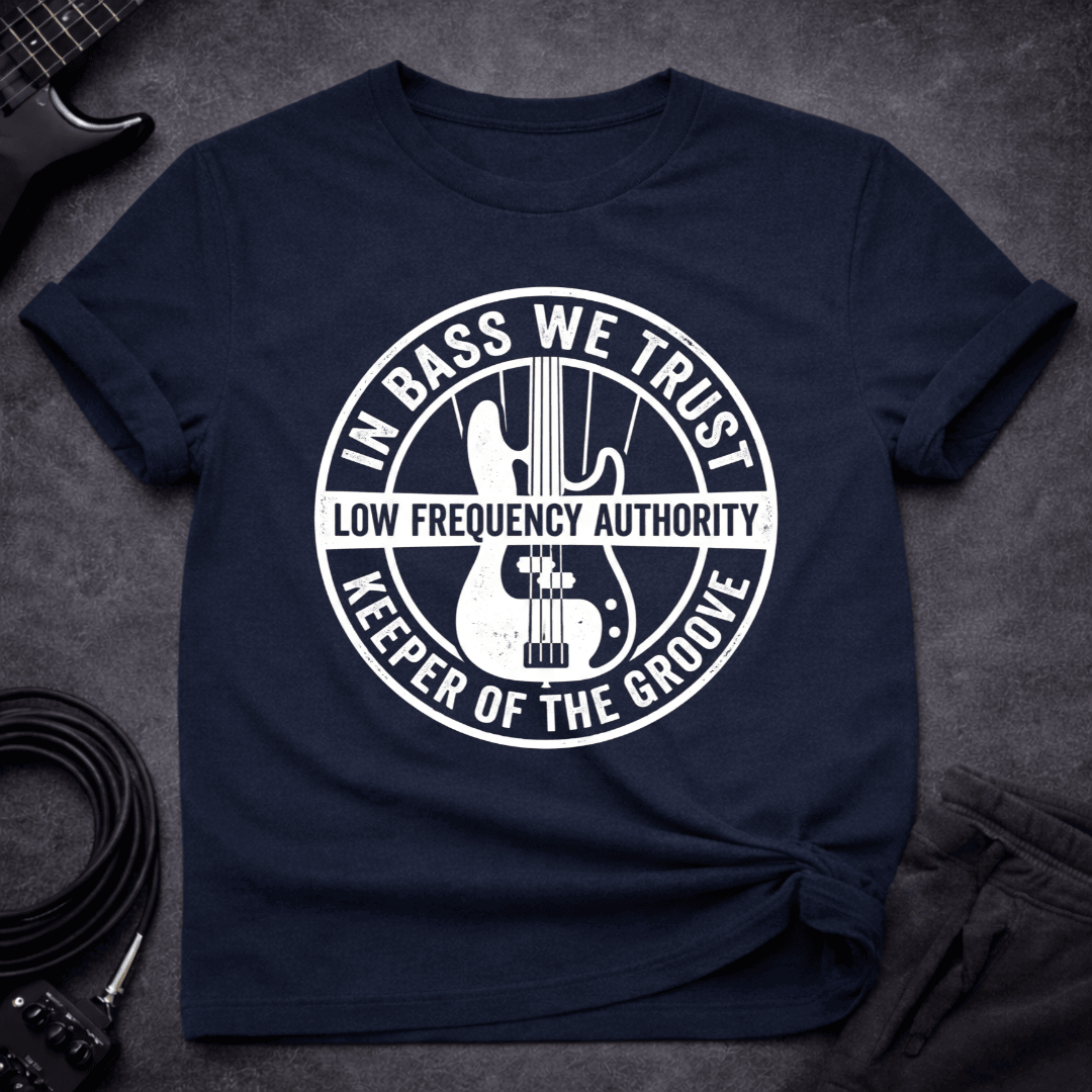 Low Frequency Authority T Shirt Gift For Bass Player