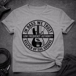 Low Frequency Authority T Shirt Gift For Bass Player
