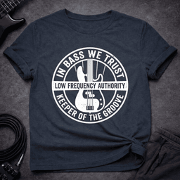 Low Frequency Authority T Shirt Gift For Bass Player