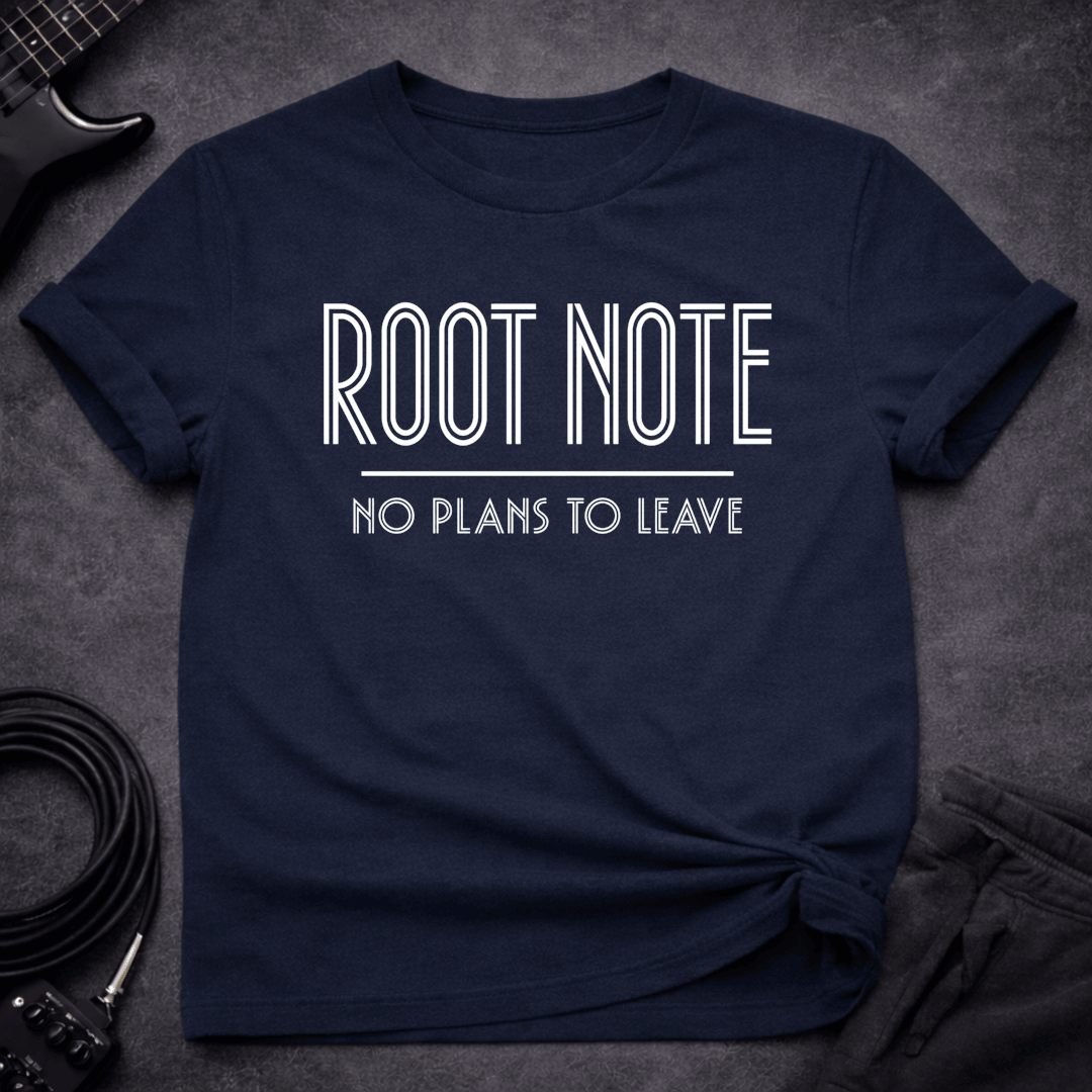Root Note Plans T Shirt Gift For Bass Player