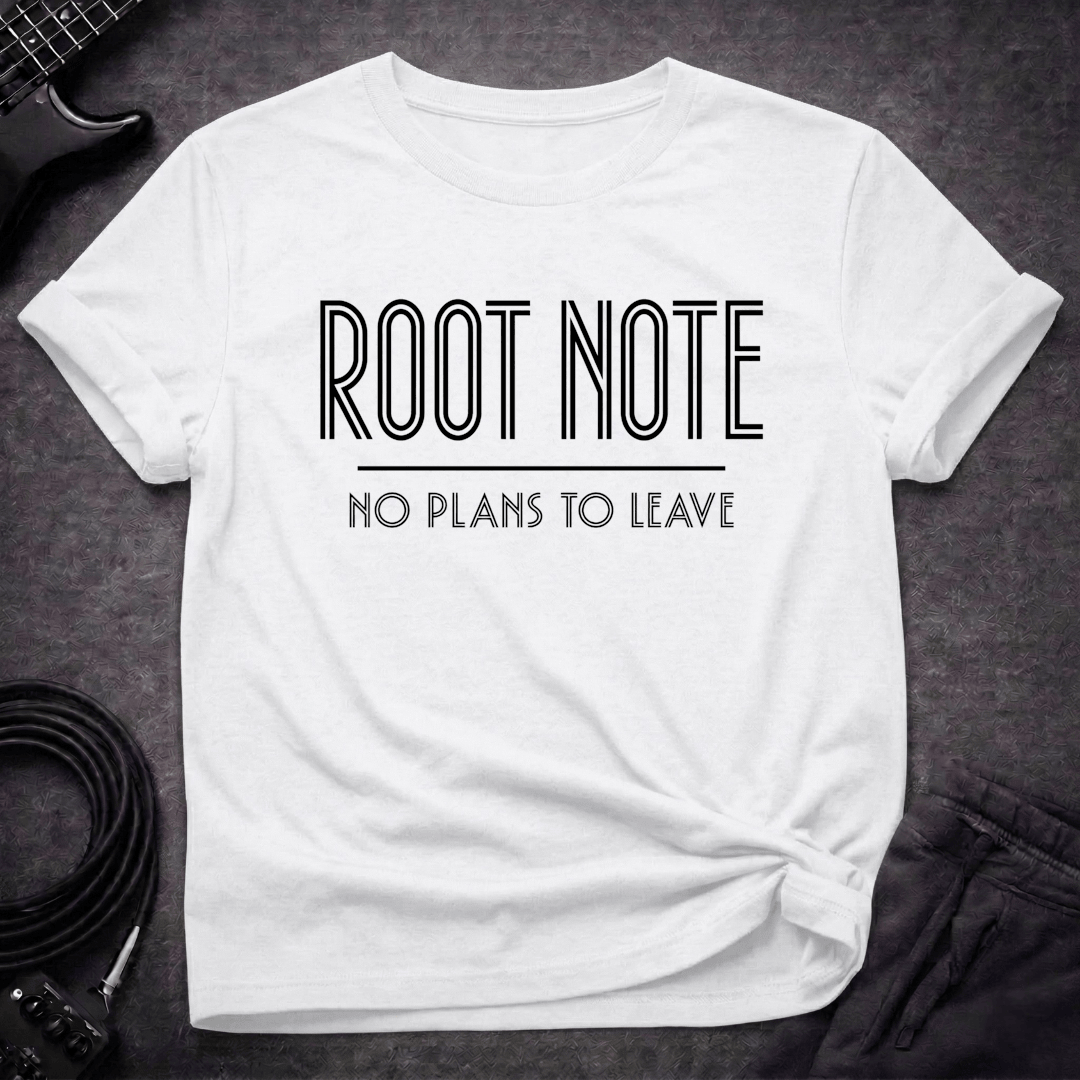 Root Note Plans T Shirt Gift For Bass Player