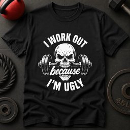 I Work Out Because T Shirt Gift For Fitness Lover