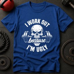 I Work Out Because T Shirt Gift For Fitness Lover