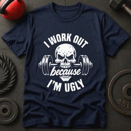 I Work Out Because T Shirt Gift For Fitness Lover