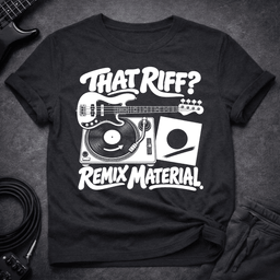 Remix Material T Shirt Gift For Bass Player