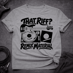 Remix Material T Shirt Gift For Bass Player