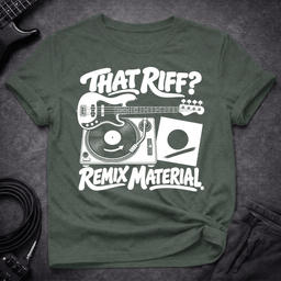 Remix Material T Shirt Gift For Bass Player
