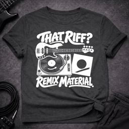 Remix Material T Shirt Gift For Bass Player