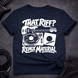 Remix Material T Shirt Gift For Bass Player