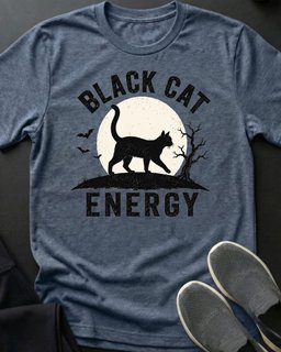 Black Cat Energy Tee Gift For Cat Lover