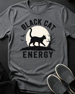 Black Cat Energy Tee Gift For Cat Lover
