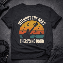 Theres No Band Retro T Shirt Gift For Bass Player