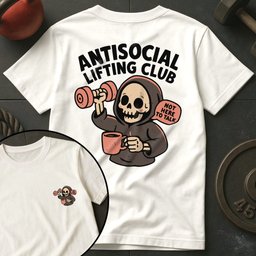 Antisocial Lifting Club T Shirt Gift For Fitness Lover