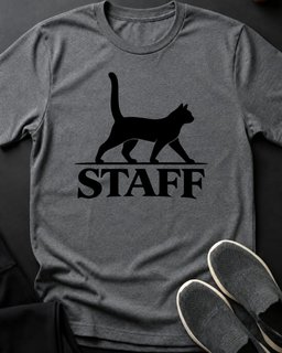 Cat Staff Tee Gift For Cat Lover