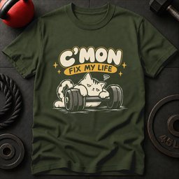 Fix My Life Cat T Shirt Gift For Fitness Lover