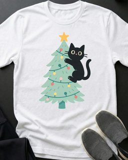 Christmas Kitty Tee Gift For Cat Lover