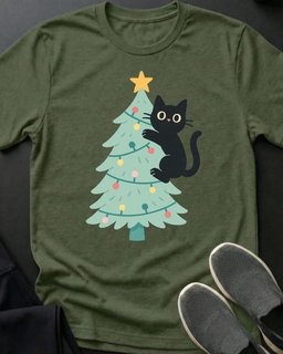 Christmas Kitty Tee Gift For Cat Lover