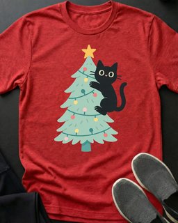 Christmas Kitty Tee Gift For Cat Lover