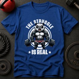 The Struggle Is Real Panda T Shirt Gift For Fitness Lover