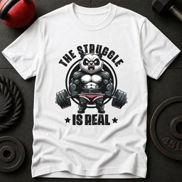 The Struggle Is Real Panda T Shirt Gift For Fitness Lover