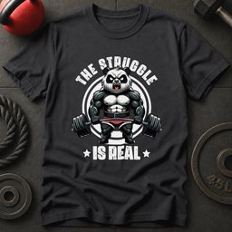 The Struggle Is Real Panda T Shirt Gift For Fitness Lover