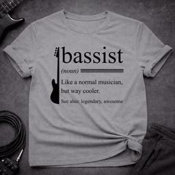 Definition Bassist T Shirt Gift For Bass Player