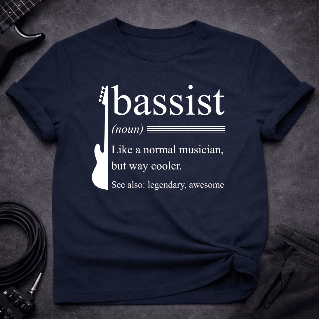 Definition Bassist T Shirt Gift For Bass Player