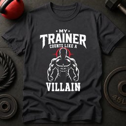 My Trainer Counts Like A Villain T Shirt Gift For Fitness Lover
