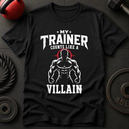 My Trainer Counts Like A Villain T Shirt Gift For Fitness Lover