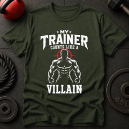 My Trainer Counts Like A Villain T Shirt Gift For Fitness Lover