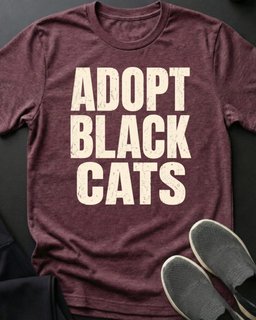 Adopt Black Cats Ii Tee Gift For Cat Lover