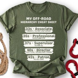 The Hierarchy T Shirt Gift For Offroad Enthusiast