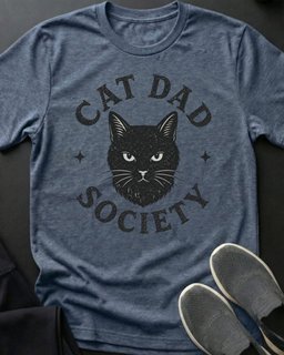 Cat Dad Society Tee Gift For Dad