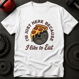 Im Just Here Because T Shirt Gift For Fitness Lover
