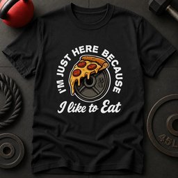 Im Just Here Because T Shirt Gift For Fitness Lover